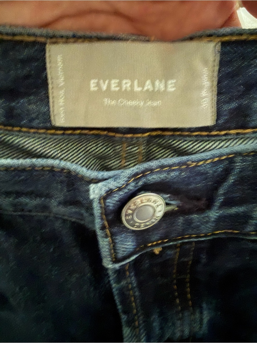 Everlane Dark Blue Denim Jeans - Classic Waist Button